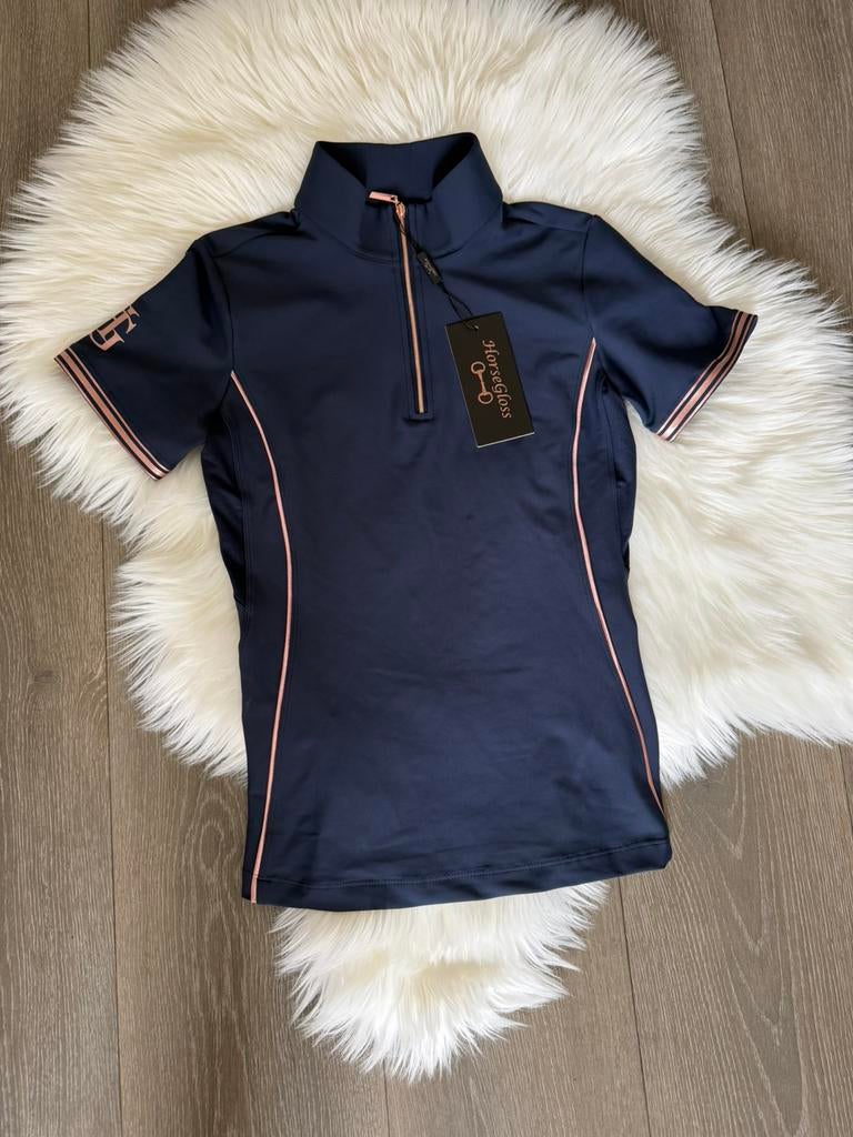 HorseGloss navy trainingsshirt XS (anky pikeur maya delorez), Ophalen of Verzenden, Zo goed als nieuw, Dressuur, Bovenkleding