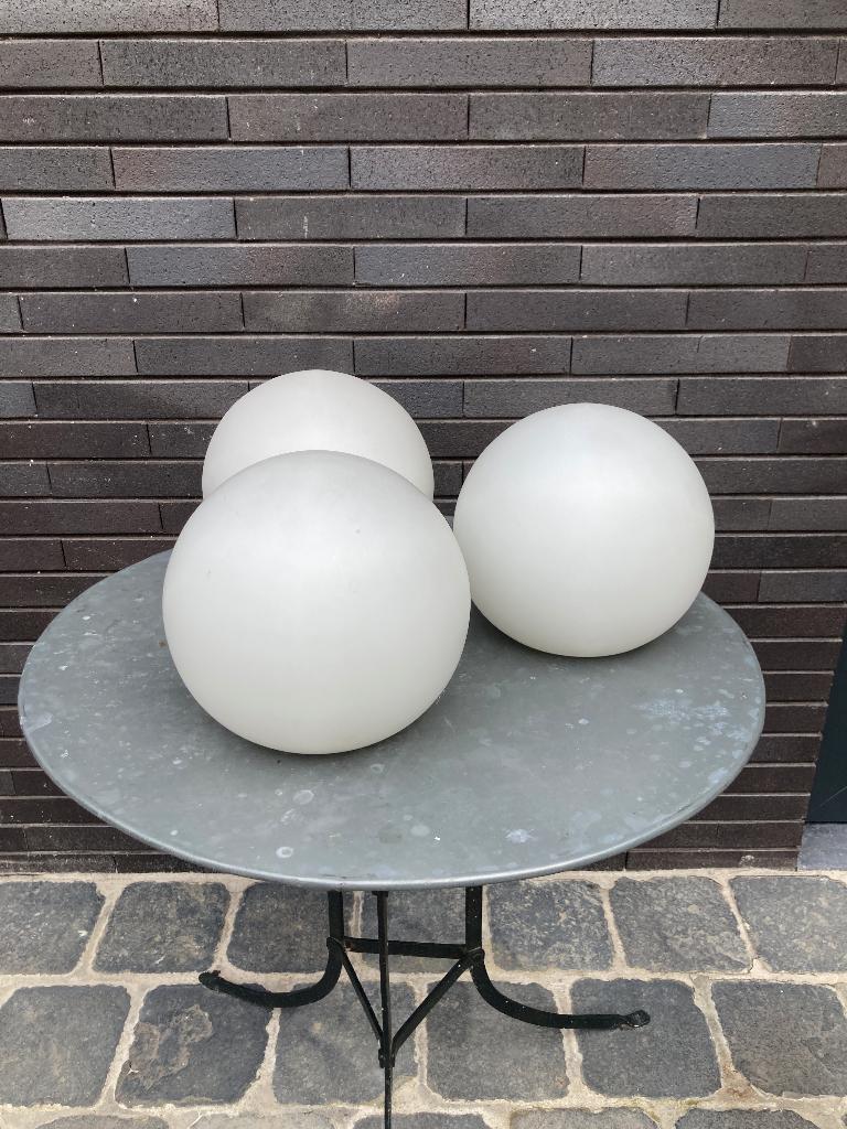 gispen bollen diameter 25 cm, Ophalen of Verzenden, Gebruikt, Glas, Art deco