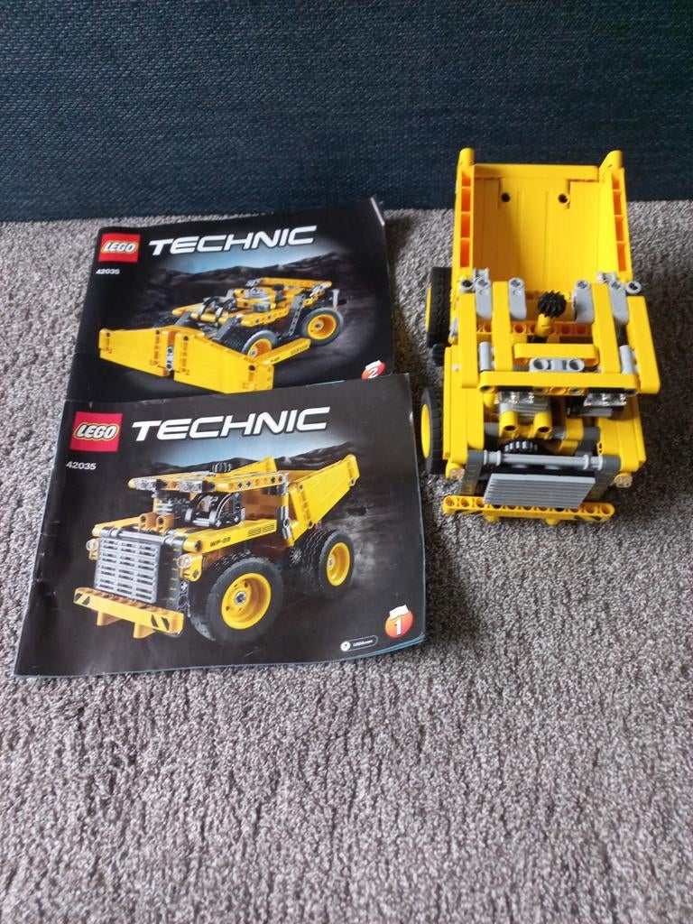 Lego Technic Kiepwagen 42035 met instructieboekjes, Ophalen of Verzenden, Gebruikt, Complete set, Lego