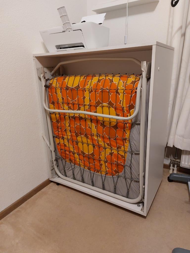 Opklapbed/logeerbed in kast, Ophalen, Eenpersoons, 190 cm of minder, 80 cm