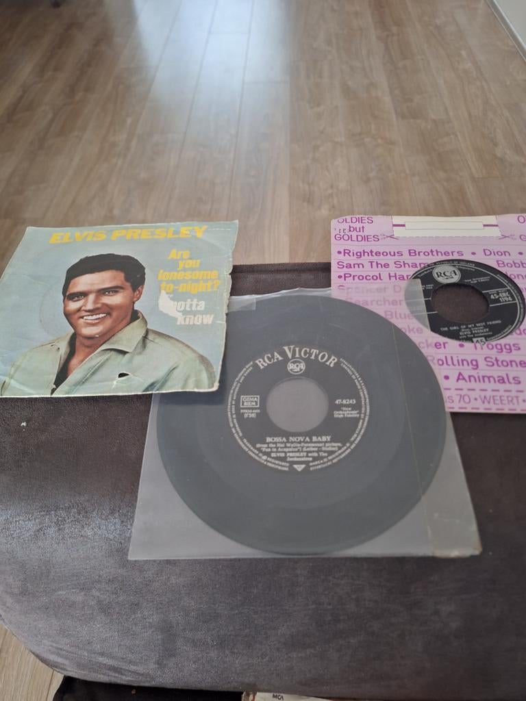 Elvis Presley 3 singels, Ophalen of Verzenden, Gebruikt, Pop