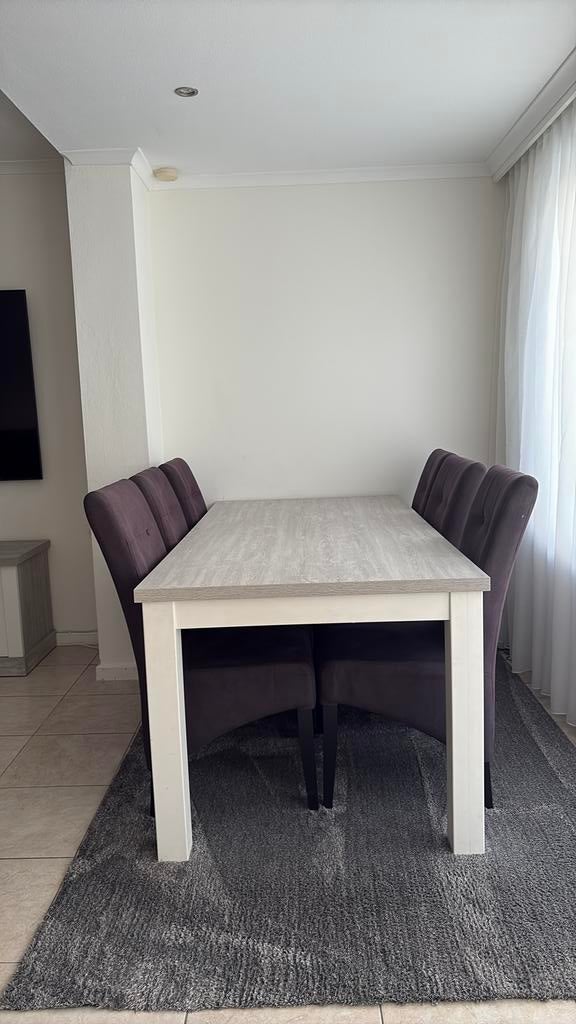 Eettafel en stoelen + tv kast, Ophalen of Verzenden