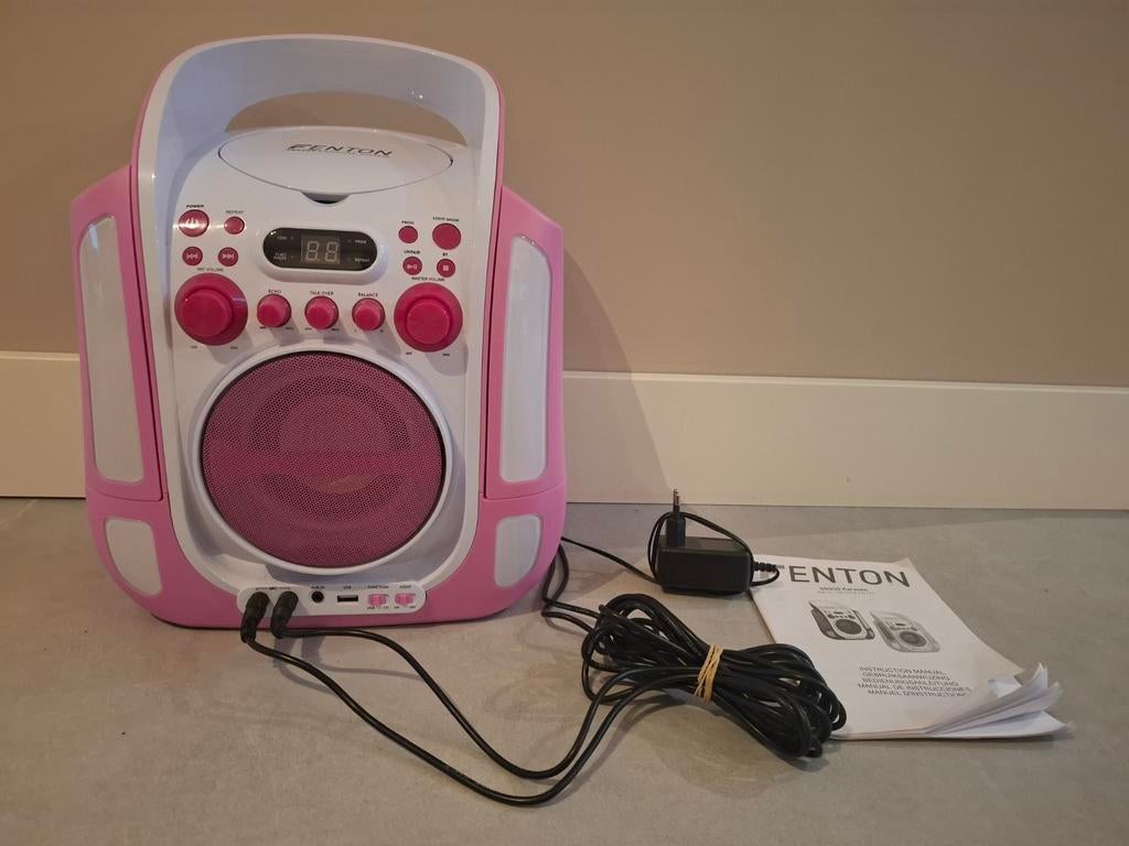Fenton Karaoke Set - Roze, Ophalen of Verzenden, Zo goed als nieuw, Complete set