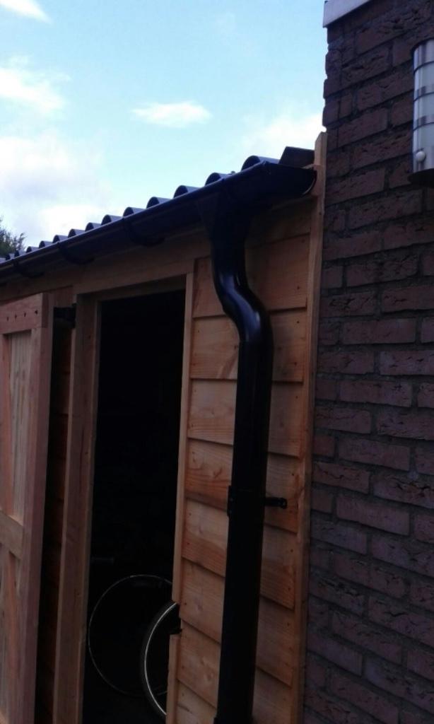 dakgoot staal dakgoten zwart 125 mm en benodigdheden, Ophalen, Nieuw