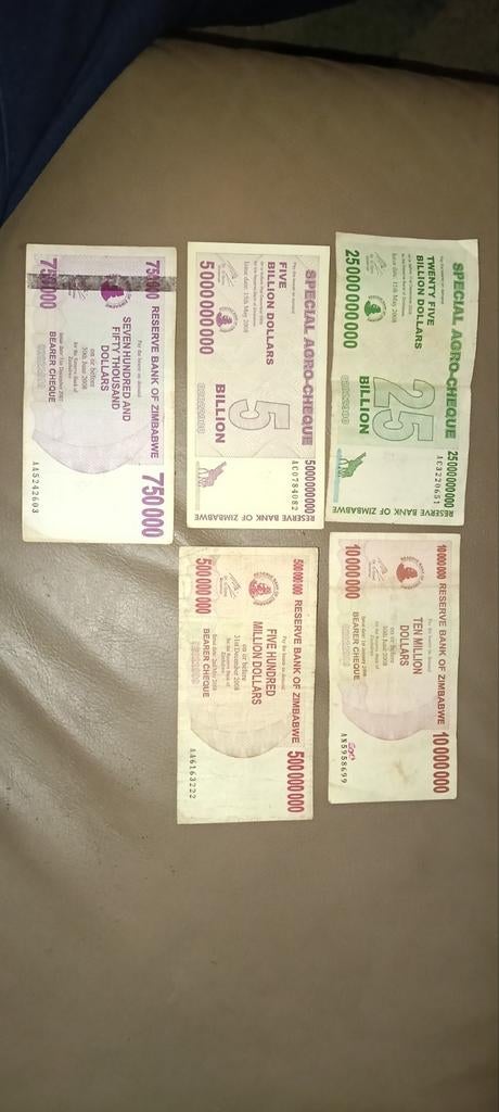 Zimbabwe dollar Afrika 2008 serie, Ophalen of Verzenden, Buitenland, Bankbiljetten