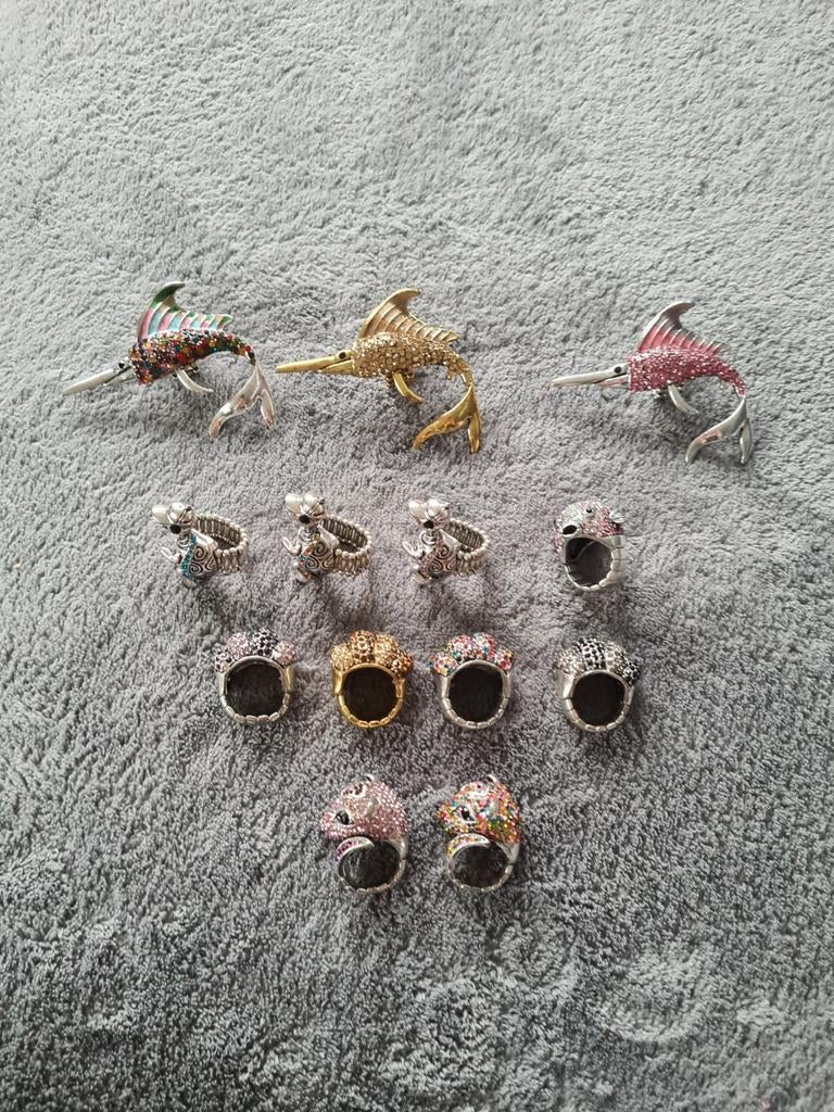 Nieuw ringen Vis & Schildpad & Tijger, Sieraden, Tassen en Uiterlijk, Ringen, Ophalen of Verzenden, Nieuw, Dame