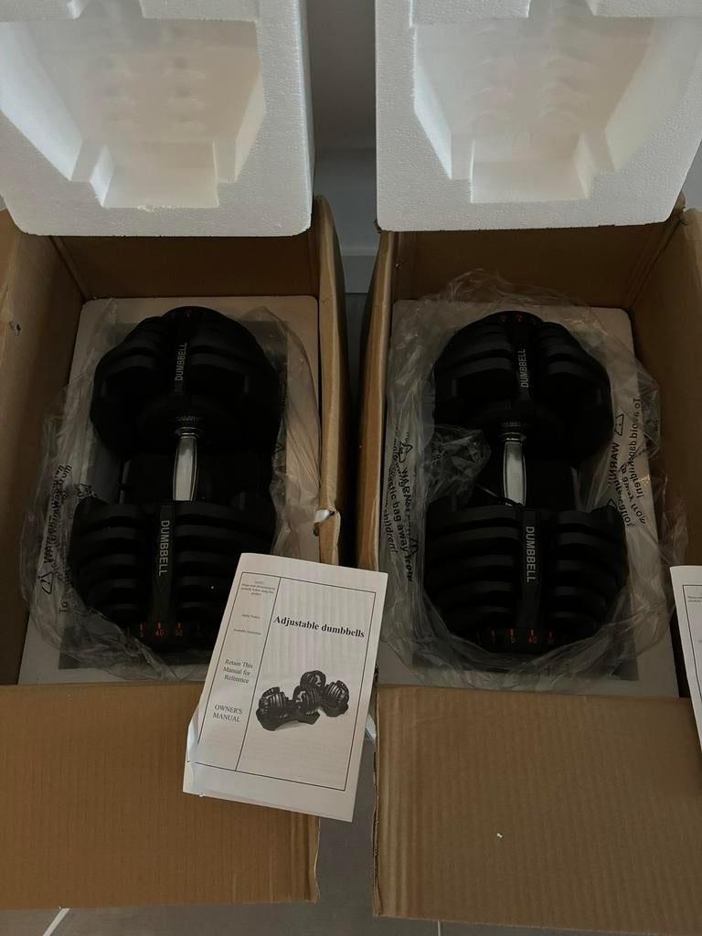 NIEUW Verstelbare dumbells 5kg tm 40kg, Sport en Fitness, Fitnessmaterialen, Ophalen, Nieuw, Dumbbell