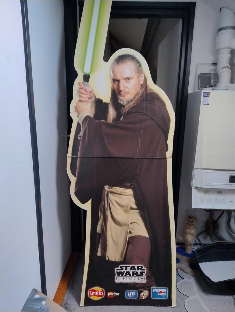 Star Wars Qui-Gon Jinn Kartonnen Display, Ophalen, Gebruikt, Boek of Poster
