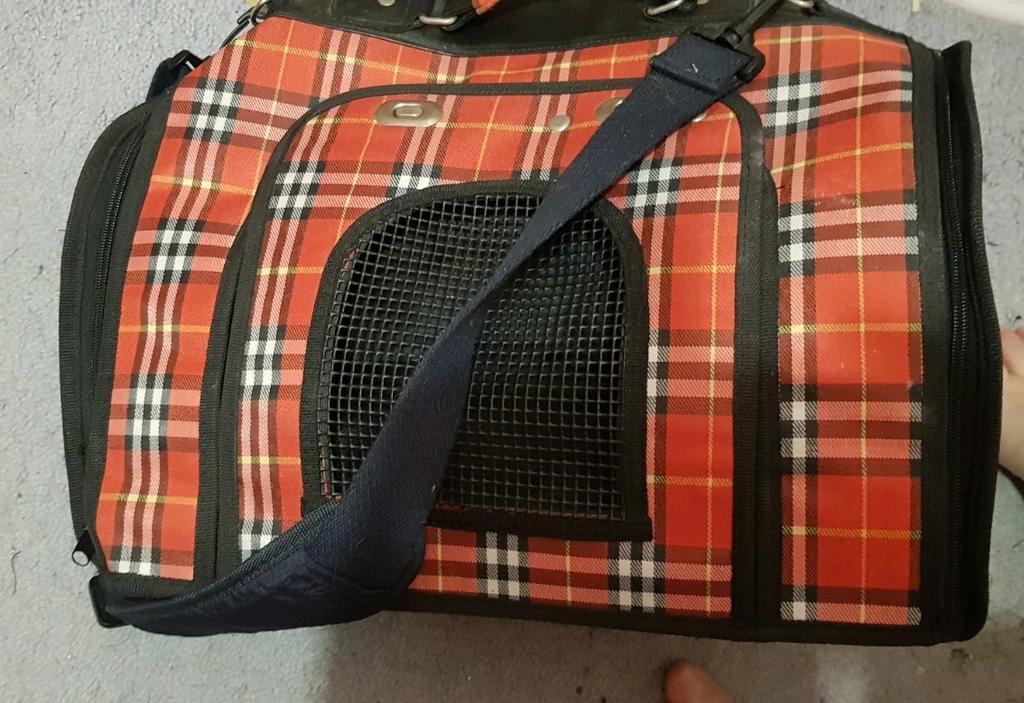 Draagtas vervoer katjes kittens rood reismaand transporttas, Dieren en Toebehoren, Ophalen of Verzenden, Gebruikt