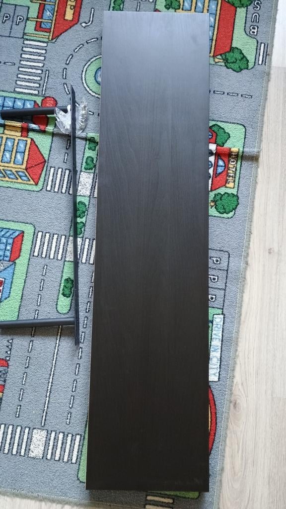 Wandplank zwartbruin 110x26 cm, Huis en Inrichting, Woonaccessoires | Wandplanken en Boekenplanken, Ophalen of Verzenden, Zo goed als nieuw