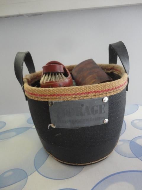 1 stoere BRAXTON OPBERGMAND "STORAGE", mand, Huis en Inrichting, Woonaccessoires | Schalen en Manden, Nieuw, Mand, Rond, Overige materialen