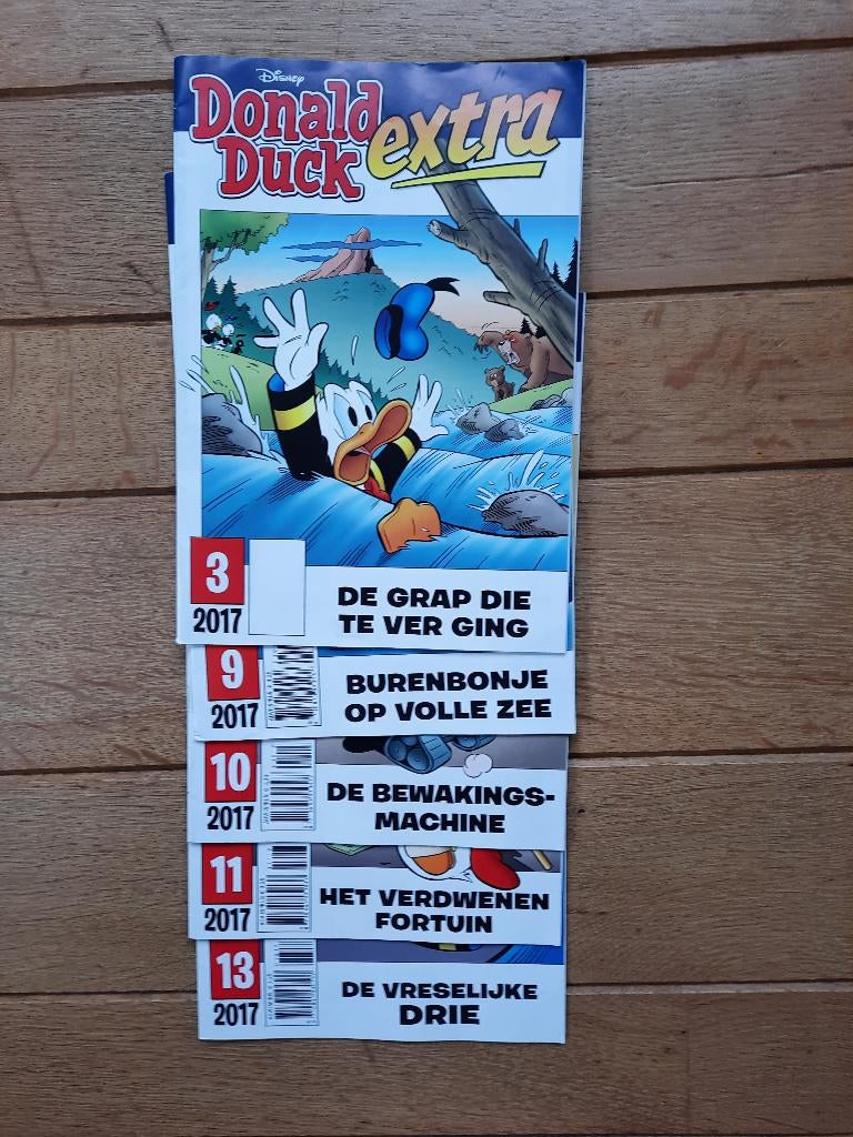 Donald Duck Extra nummer 3-9-10-11-13-2017 - 5 stuks -, Meerdere stripboeken, Ophalen of Verzenden, Gelezen