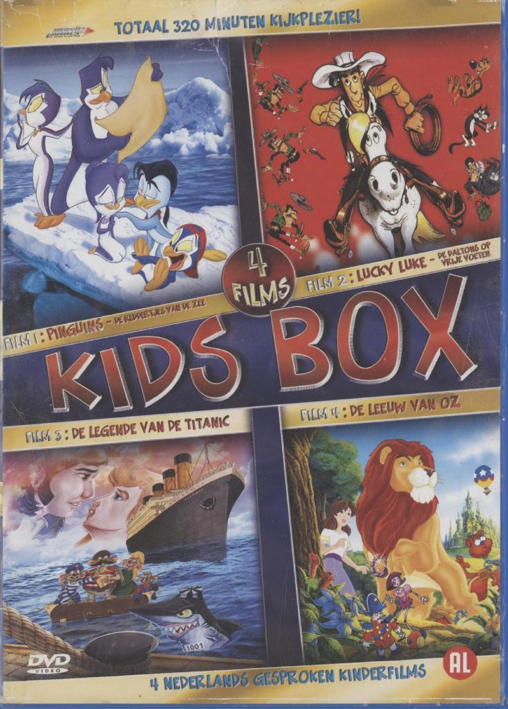 35) Kids Box (2 disc): Pinguins, Lucky Luke, Titanic, Leeuw, Cd's en Dvd's, Dvd's | Tekenfilms en Animatie, Gebruikt, Tekenfilm