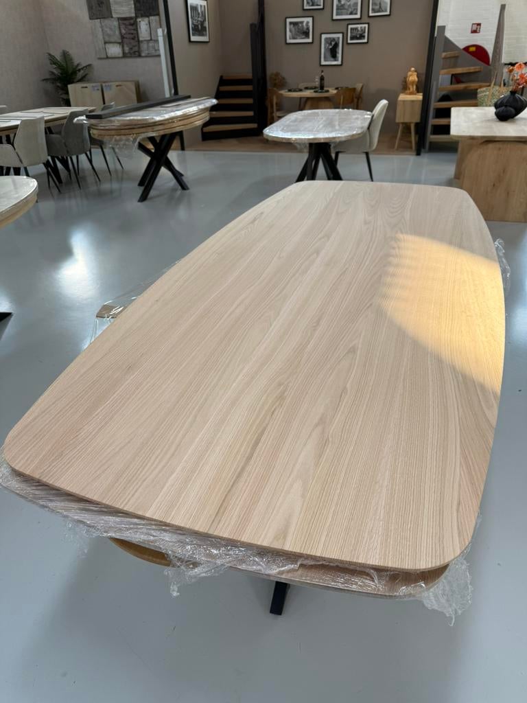 Deens ovaal 200x100cm eiken deens ovale eettafels verjongd, Huis en Inrichting, Tafels | Eettafels, Ophalen of Verzenden, Nieuw