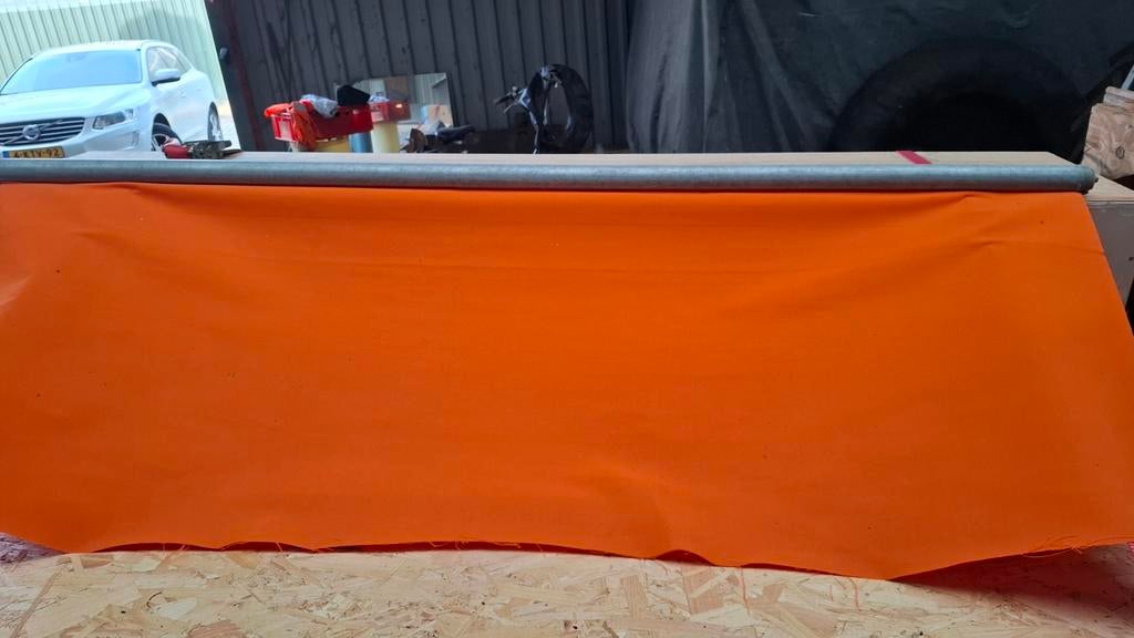 Oranje Canvasstof voor raamluifels Constructam, Caravans en Kamperen, Ophalen of Verzenden, Gebruikt