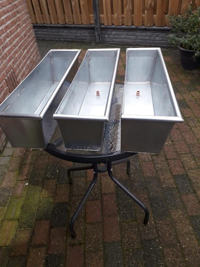 Handgemaakte Zinken Bloembakken / Plantenbakken, Tuin en Terras, Bloembakken en Plantenbakken, Nieuw, Metaal, Binnen, Balkon, Tuin