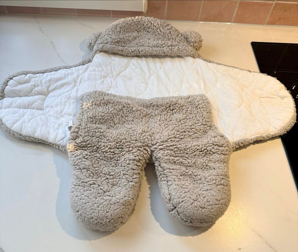 Teddy wikkeldeken/slaapzak baby - Lekker warm!, Ophalen, Zo goed als nieuw, Minder dan 70 cm, Slaapzak
