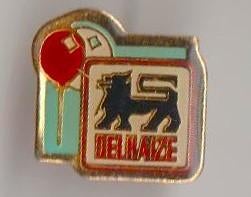 Delhaze emaille vintage pin, Verzamelen, Verzenden, Zo goed als nieuw, Transport