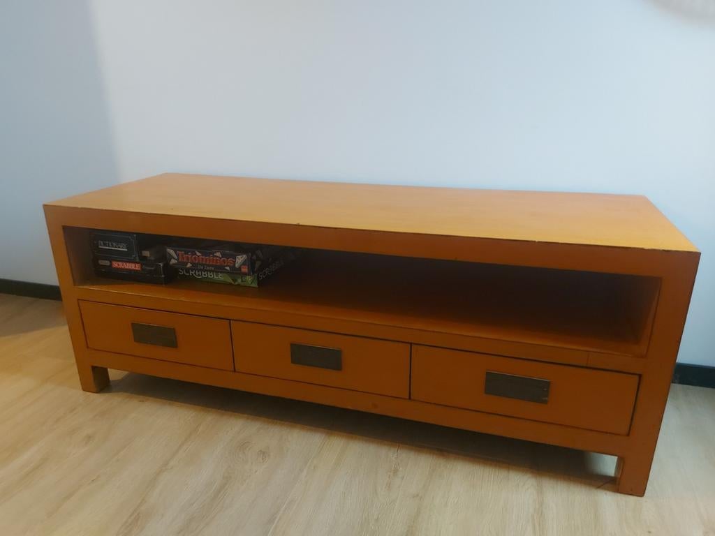 Chinees dressoir roest bruin/oranje, Ophalen, Gebruikt, 150 tot 200 cm, Overige houtsoorten