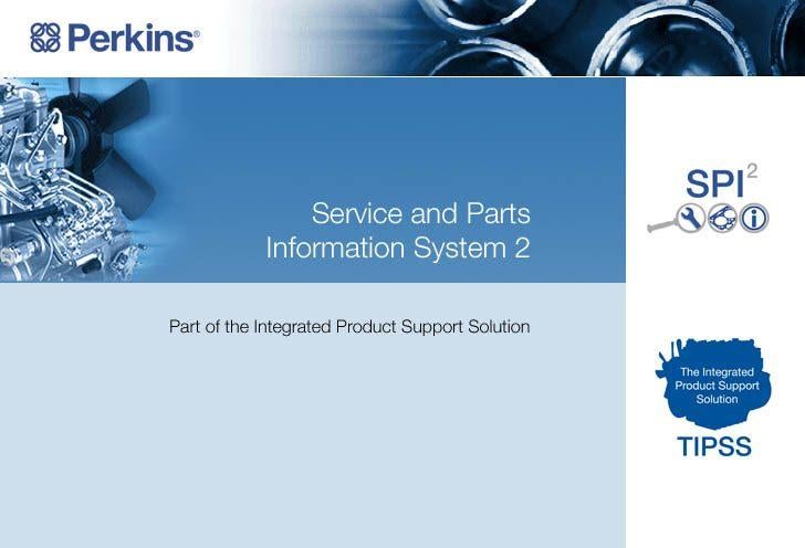 PERKINS ENGINES SPI2 PARTS INFORMATION CATALOG AND MANUAL, Ophalen of Verzenden, Nieuw, Motor en Techniek