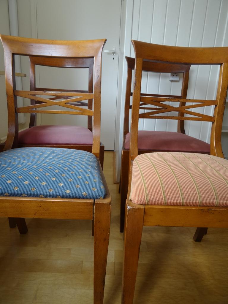 4 kersen eetkamerstoelen, Huis en Inrichting, Stoelen, Gebruikt, Overige kleuren, Klassiek, Ophalen of Verzenden