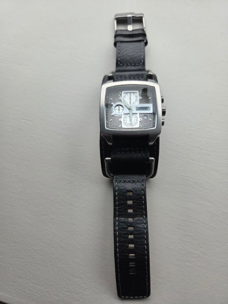 Fossil Horloge Leer JR-1196, Overige merken, Overige materialen, Polshorloge, Ophalen of Verzenden