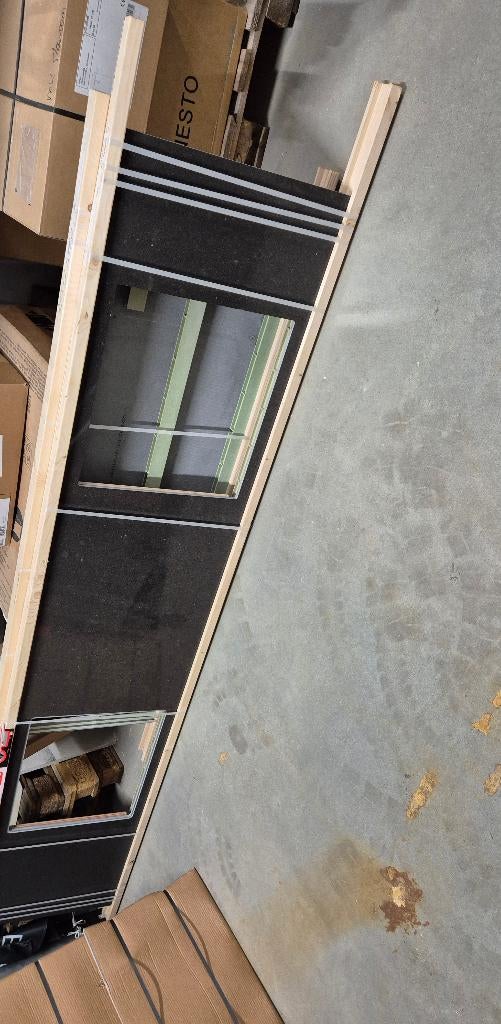 Composiet werkblad, 2 delen, Ophalen, Zwart, Nieuw, 200 cm of meer