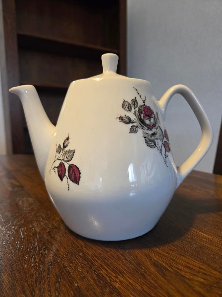 Vintage Mosa Maastricht Theepot met Rozen, Antiek en Kunst, Ophalen