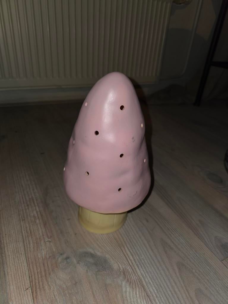 Leuke paddenstoel lamp - kinderlamp / slaaplamp, Kunststof, Kindvriendelijk, Ophalen of Verzenden, Zo goed als nieuw