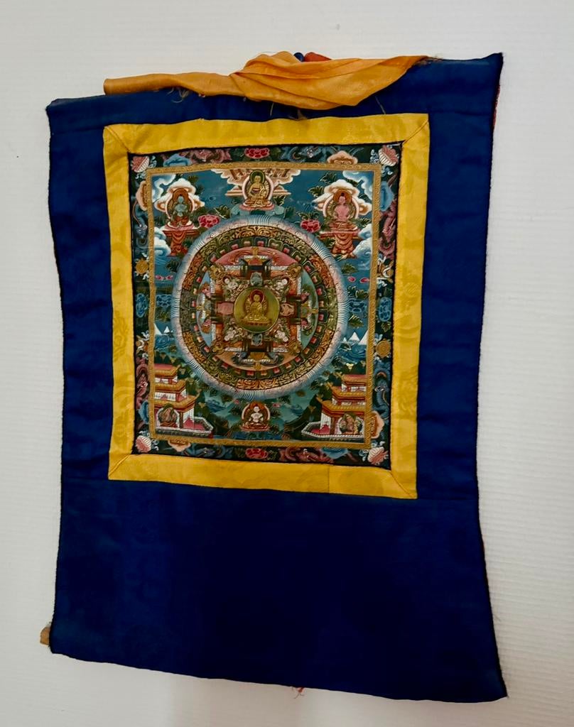 Thanka kalachakra met mandala, Ophalen of Verzenden, Zo goed als nieuw