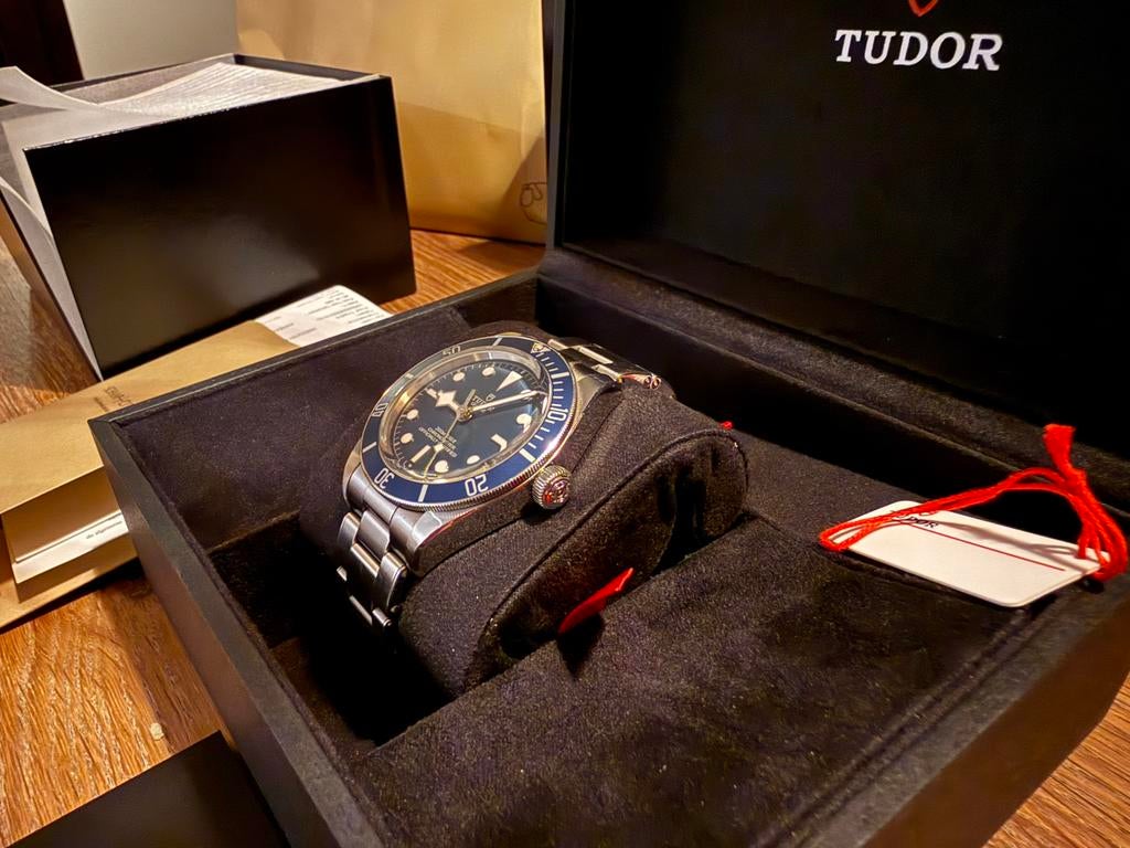 Tudor Black Bay 58 – blauw – ref. 79030B – full set, Sieraden, Tassen en Uiterlijk, Horloges | Heren, Ophalen, Zo goed als nieuw