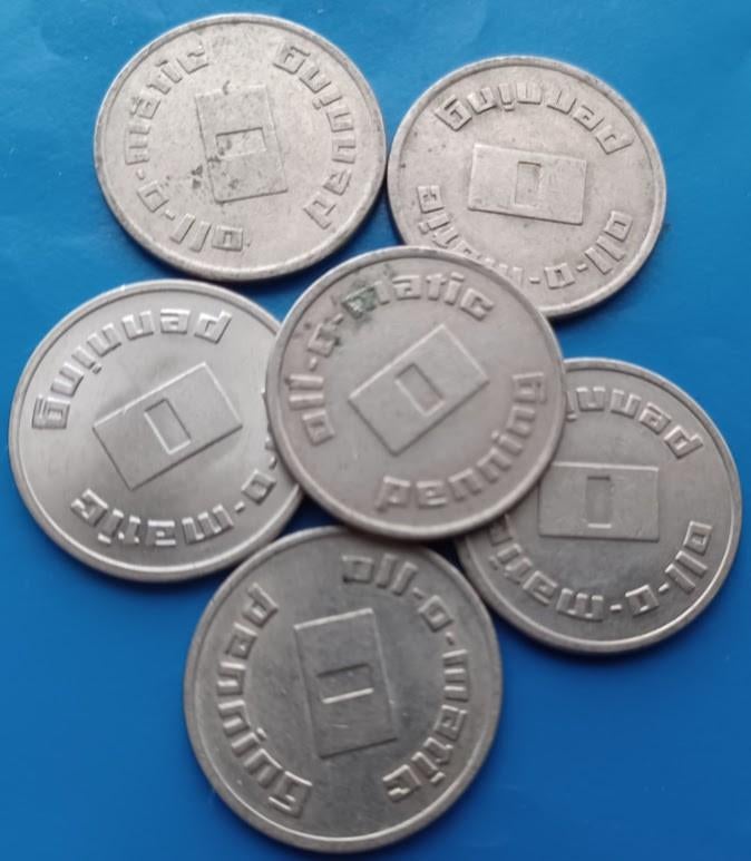 Lot van 6 penningen - Oll-O-Matic, Verzenden, Overige materialen, Nederland