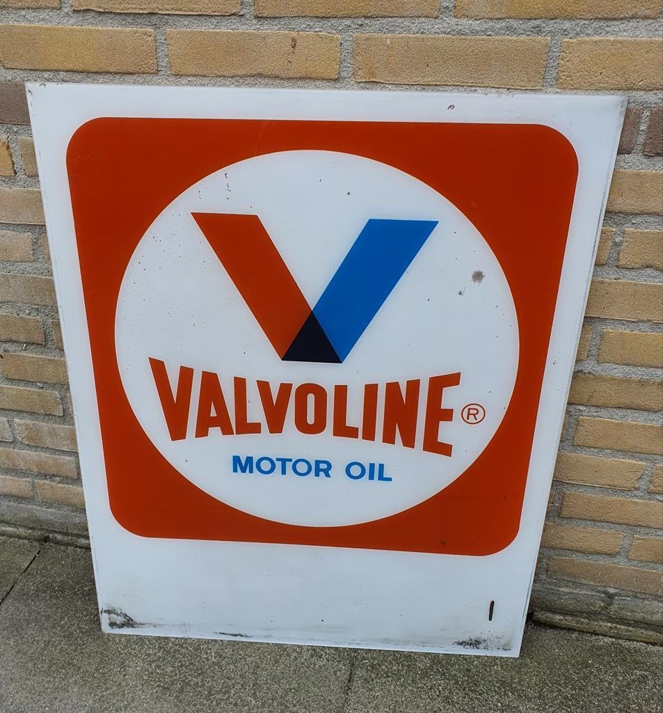 Valvoline reklame bord, Verzamelen, Ophalen of Verzenden, Gebruikt, Reclamebord