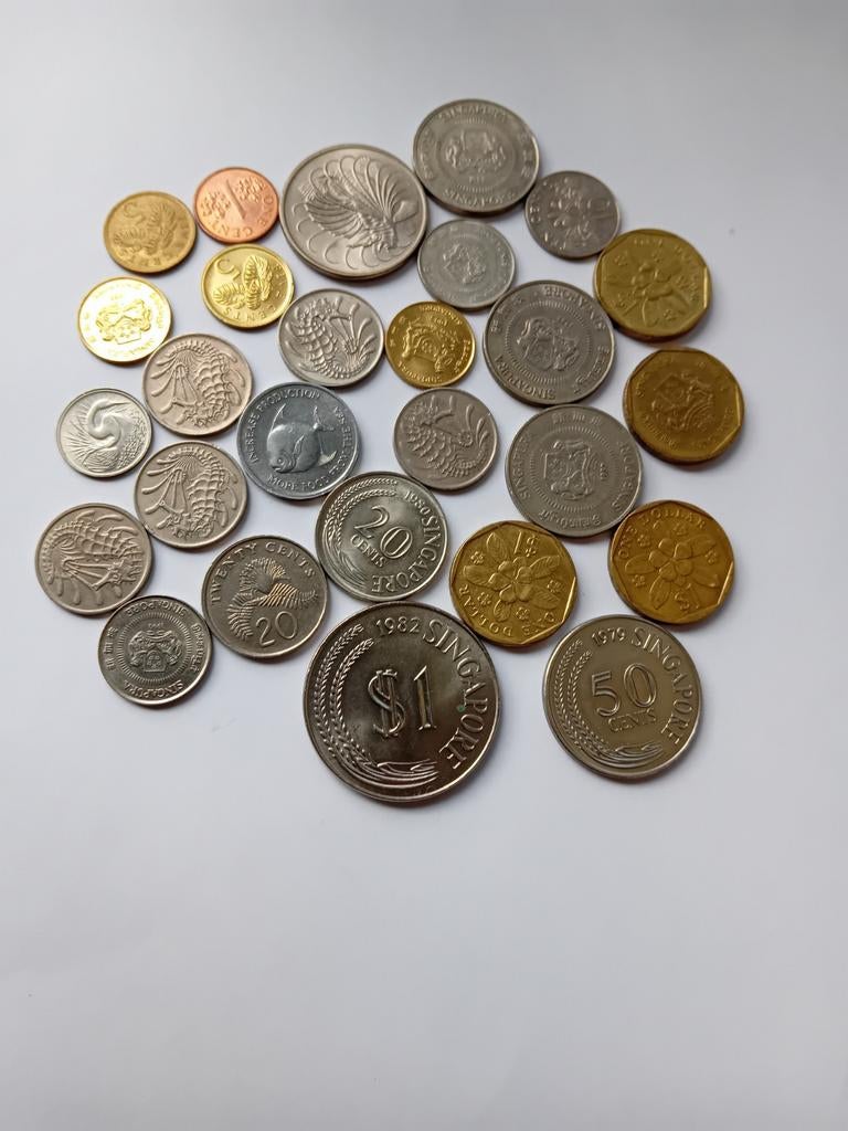 Verschillende munten Singapore. En verschillende jaartallen., Ophalen of Verzenden, Losse munt
