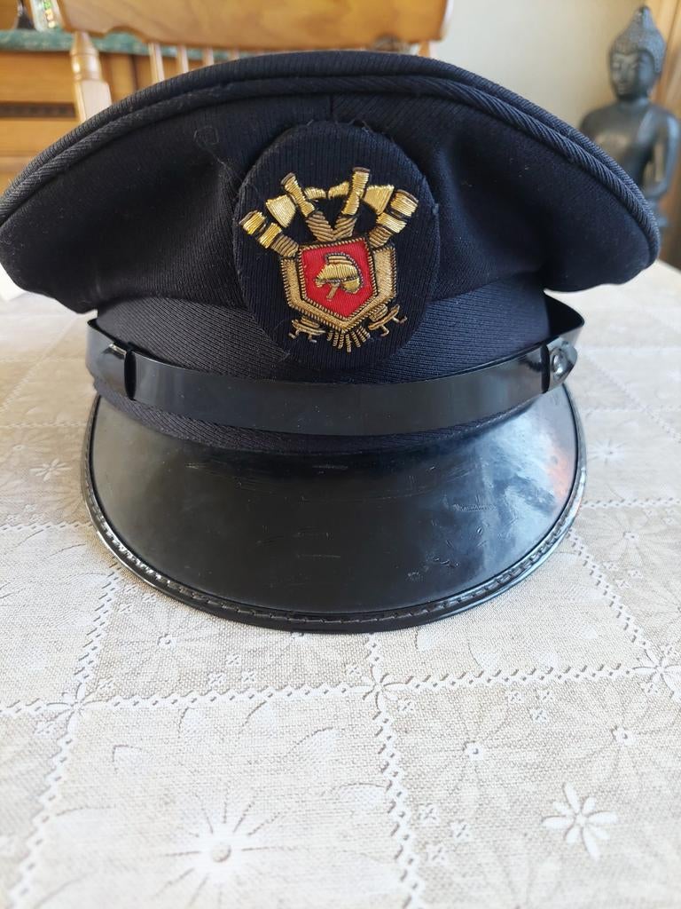 Vintage brandweer pet, Kleding | Heren, Bayer, One size fits all, Ophalen of Verzenden, Pet