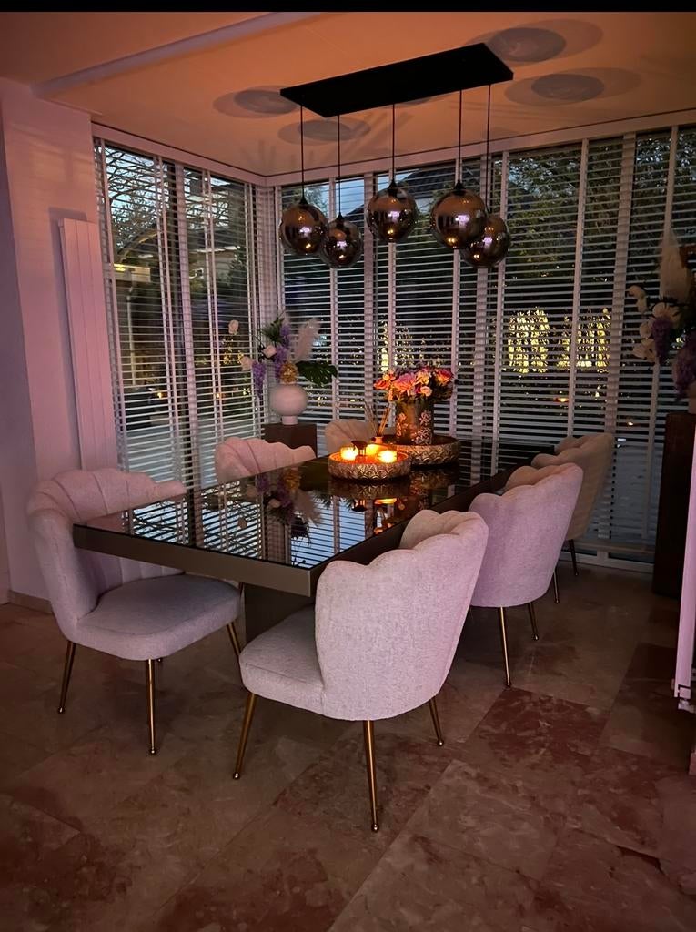 Eric Kuster Stijl Tafel met Stoelen, Ophalen, Gebruikt, Vierkant, 200 cm of meer