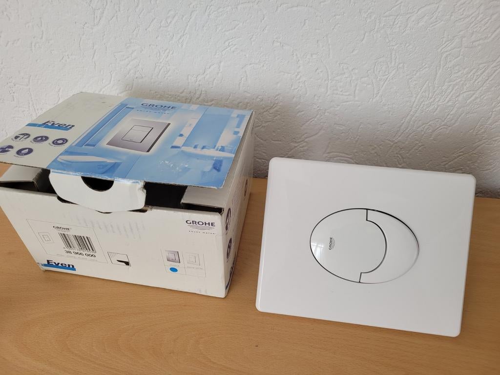 Grohe Even toilet doorspoel bedieningsplaat wit, Doe-het-zelf en Verbouw, Sanitair, Overige typen, Nieuw, ..., Ophalen of Verzenden