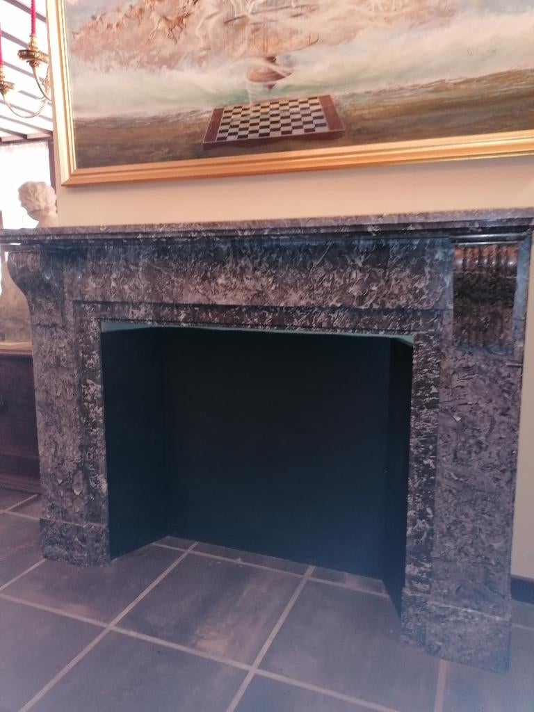 robuuste antieke marmer schouw, Ophalen