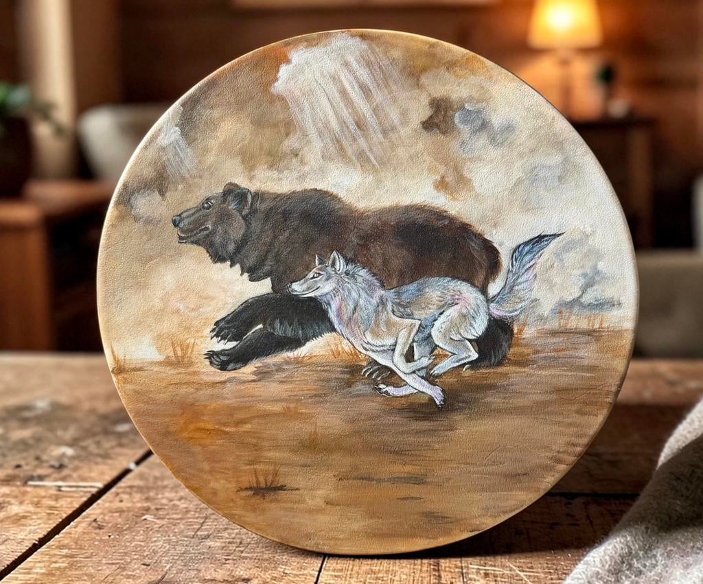 Sjamanendrum Nubische Geit 47 cm, Ophalen of Verzenden, Nieuw, Trommel