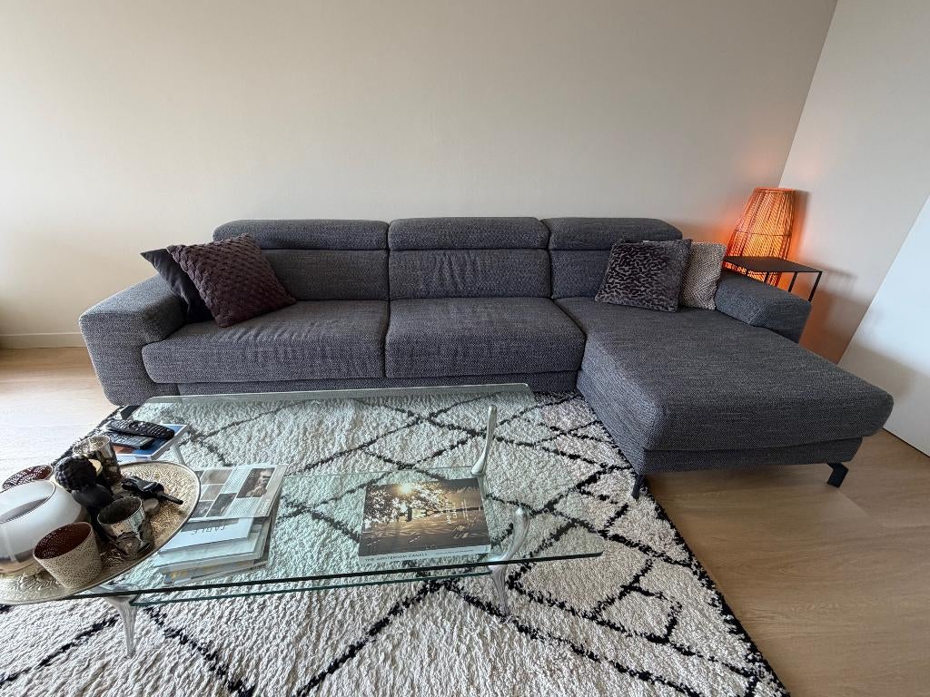 Hoekbank met lounge, Ophalen, Hoekbank, 300 cm of meer, Zo goed als nieuw