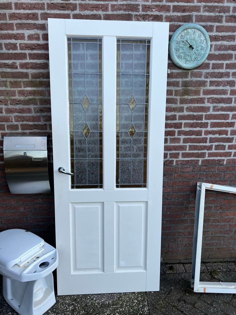 Binnendeur met glas, Huis en Inrichting, Ophalen, Gebruikt