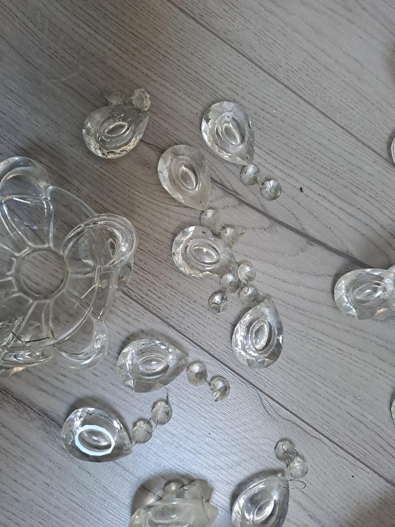 Kristallen Kroonluchter Onderdelen - Diverse Vormen, Ophalen, Gebruikt, Glas