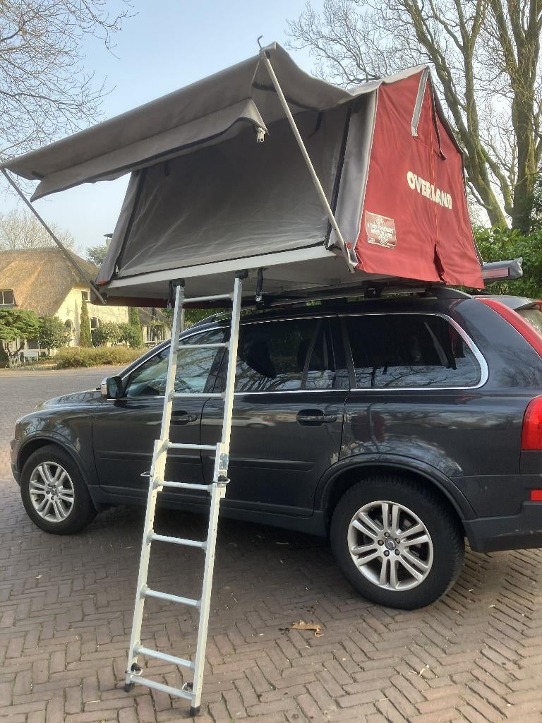 Overland daktent met zijluifel en Thule dakdragers., Ophalen, Zo goed als nieuw, Tot en met 3