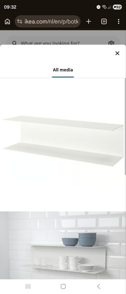 Nieuwe IKEA Botkyrka wandplank - Wit, Ophalen, Nieuw