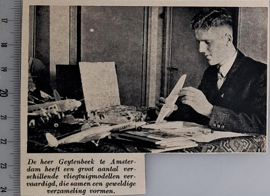 Amsterdam 1941, modelvliegtuigen van dhr. Geytenbeek, Verzenden, 1940 tot 1960, Gebruikt, Overige onderwerpen