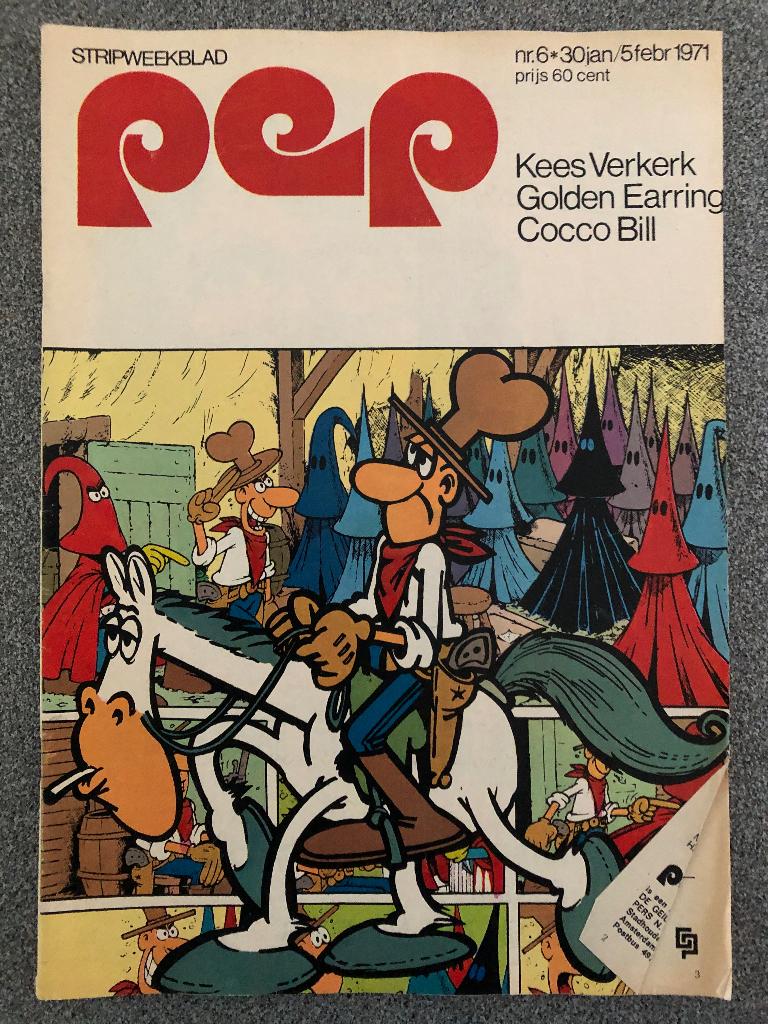 Weekblad Pep 1971-01-30 Nr 6 Golden Earring Kees Verkerk, Boeken, Stripboeken, Gelezen, Eén stripboek, Ophalen of Verzenden