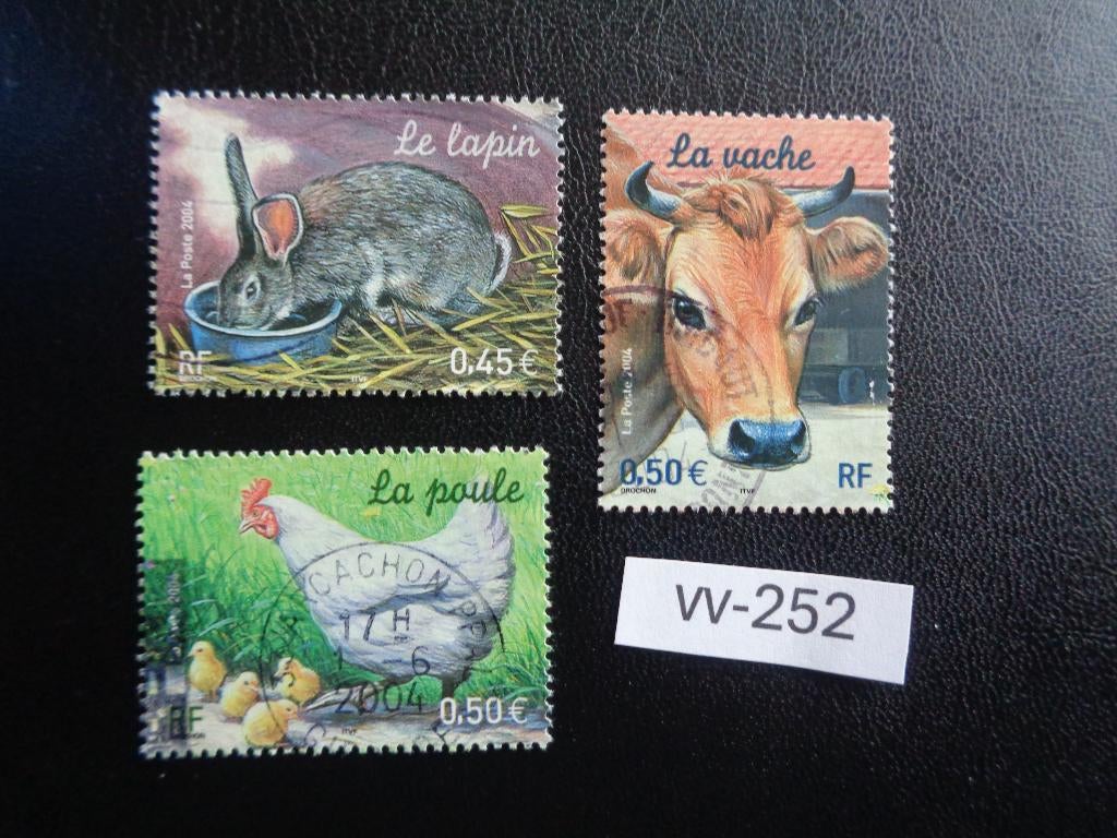 frankrijk - boerderij dieren 2004 (vv-252), Ophalen of Verzenden, Gestempeld