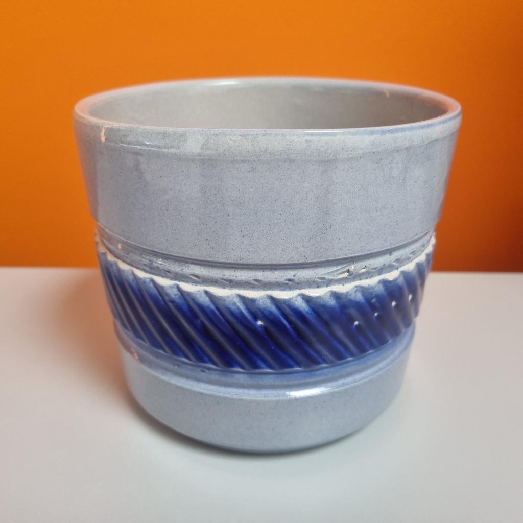 vintage bloempot, Tuin en Terras, Bloempotten, Rond, Binnen, Ophalen of Verzenden, Zo goed als nieuw