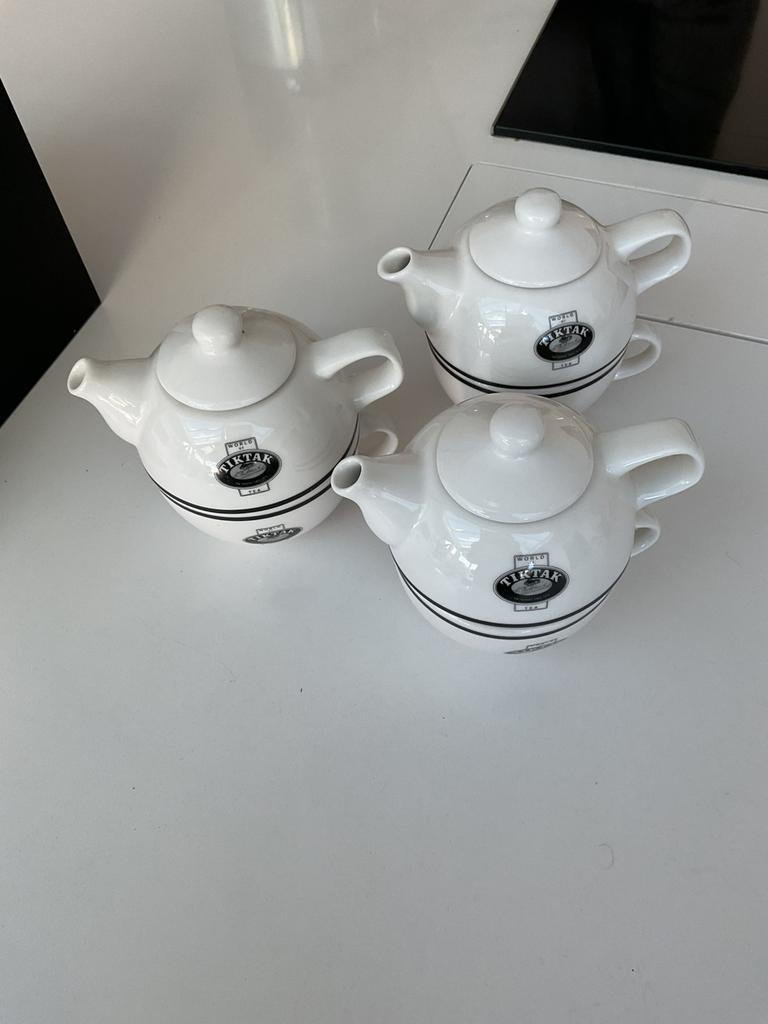 3 complete theepotten, Ophalen, Nieuw, Bord(en), Overige stijlen