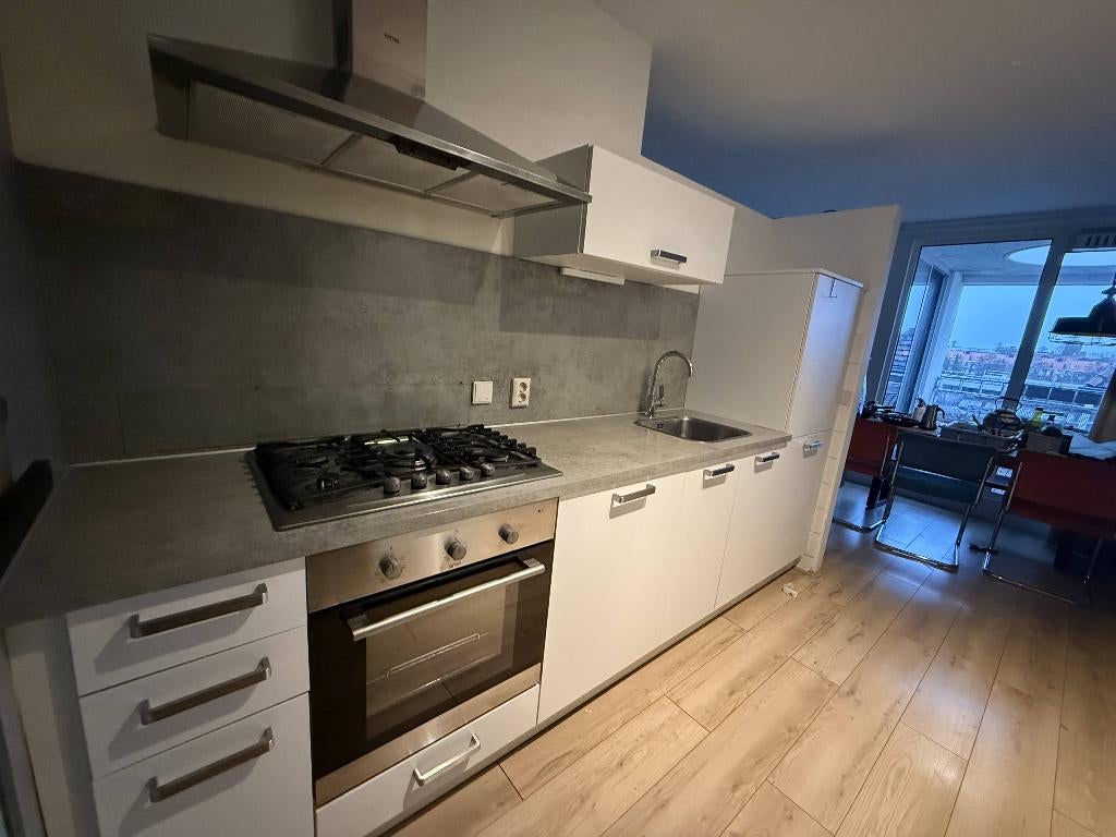 Complete keuken te koop (2016) – incl. apparatuur, Ophalen, Gebruikt, Wit, Enkelwandige keuken